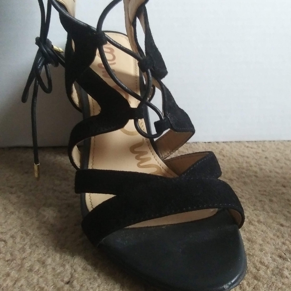 Sam Edelman Black Suede/Leather Heels - Picture 3 of 8